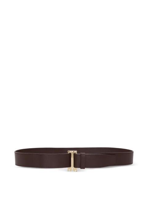 Victoria Beckham Dorian tuxedo leather belt - Brown - zdjęcie produktu nr 1