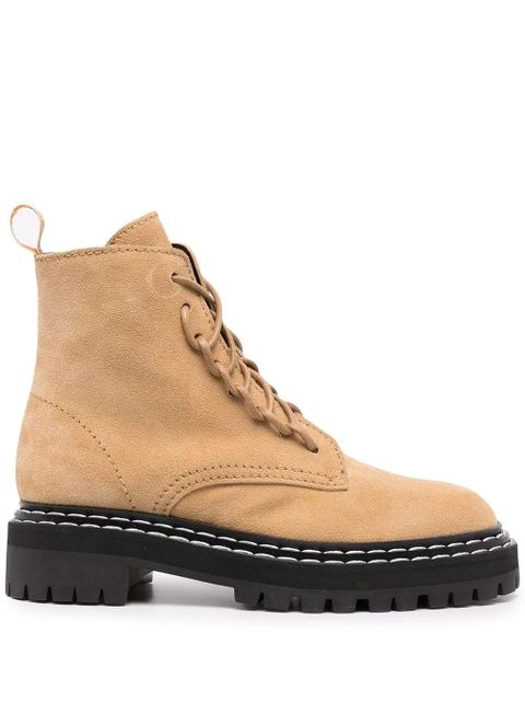 Proenza Schouler lug-sole combat boots - Neutrals - zdjęcie produktu nr 1
