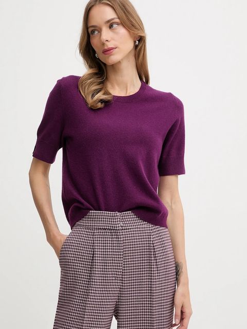 United Colors of Benetton sweter damski kolor fioletowy lekki 1002D10D2 - zdjęcie produktu nr 1