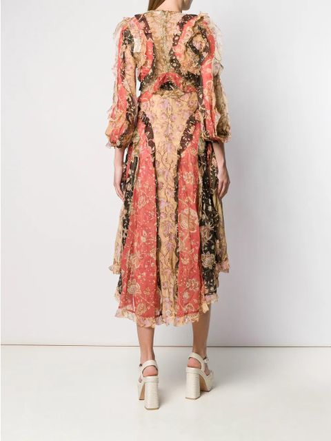 ZIMMERMANN floral patchwork dress - Orange
