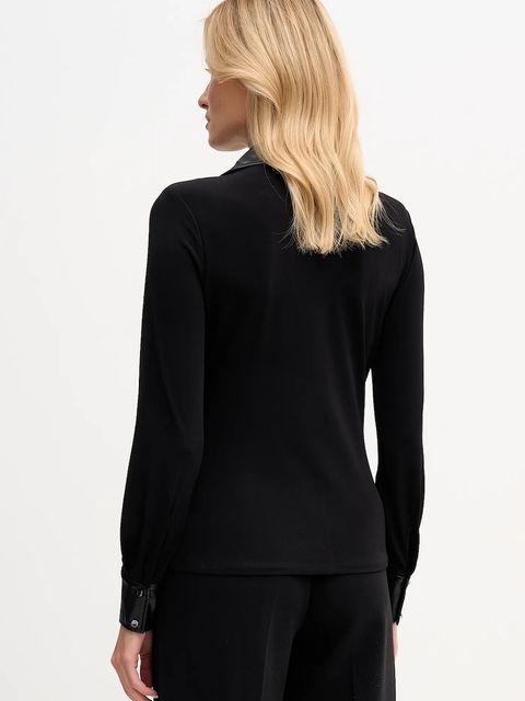 Dkny bluzka damska kolor czarny gładka WYTL0461 - zdjęcie produktu nr 2