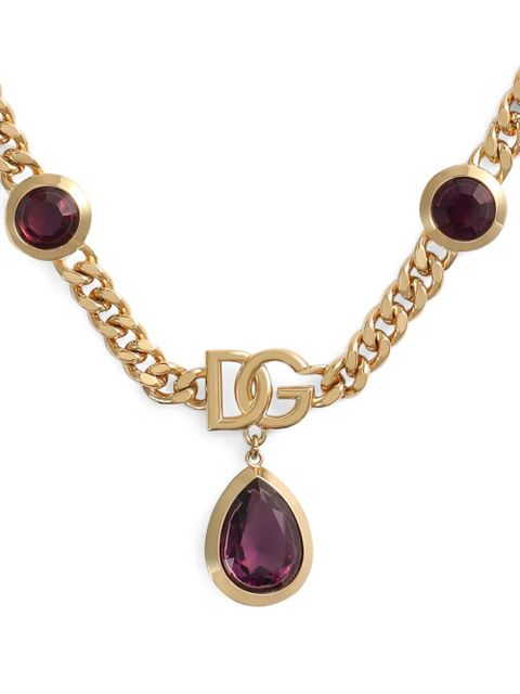 Dolce & Gabbana logo-plaque necklace - Gold