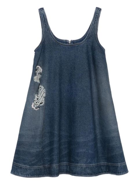 Simone Rocha distressed-effect denim mini dress - Blue - zdjęcie produktu nr 1