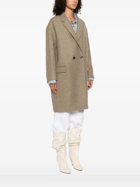 ISABEL MARANT double-breasted wool coat - Brown