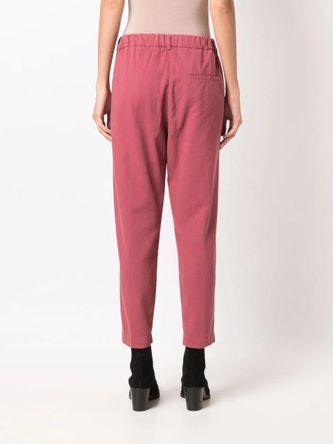 Alysi straight-leg cotton trousers - Red
