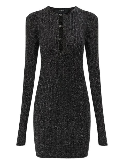 AMIRI keyhole long-sleeve mini dress - Black - zdjęcie produktu nr 1