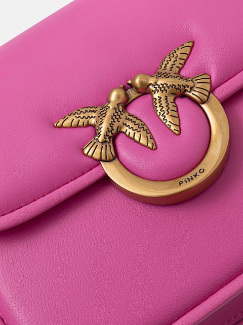 Pinko torebka skórzana kolor różowy 104297 A26L
