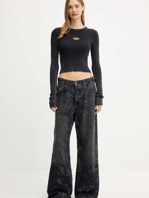 Diesel sweter bawełniany M-ANCHOR-A damski kolor czarny lekki A14810.0AKBQ