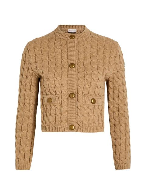 Moncler cable-knit cardigan - Neutrals - zdjęcie produktu nr 1