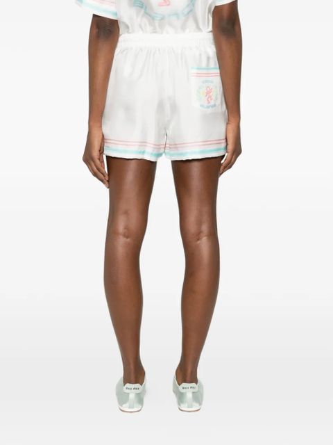 Casablanca striped-trim shorts - White