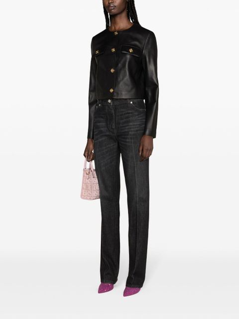 Versace Medusa leather jacket - Black