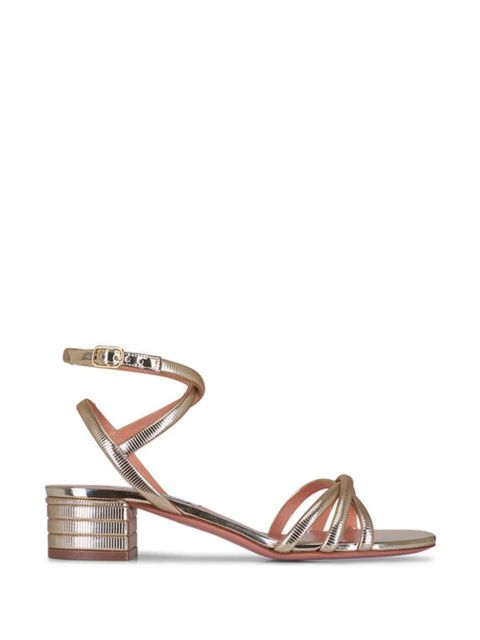 Aquazzura Heatwave metallic strap sandals - Gold - zdjęcie produktu nr 1