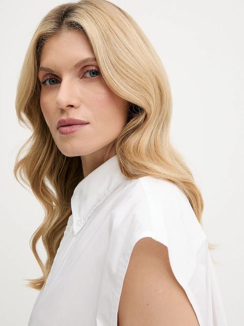 G-Star koszula damska kolor biały relaxed z kołnierzykiem klasycznym D26541-D321