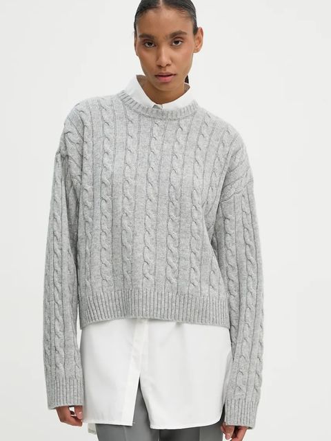 2NDDAY sweter z domieszką wełny Quito damski kolor szary 2245340456 - zdjęcie produktu nr 1