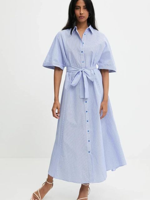 Answear.LAB sukienka kolor niebieski maxi rozkloszowana - zdjęcie produktu nr 2