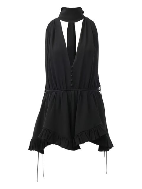 Chloé v-neck ruffled jumpsuit - Black