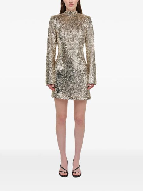 Simkhai Opal sequin long-sleeve mini dress - Gold - zdjęcie produktu nr 2