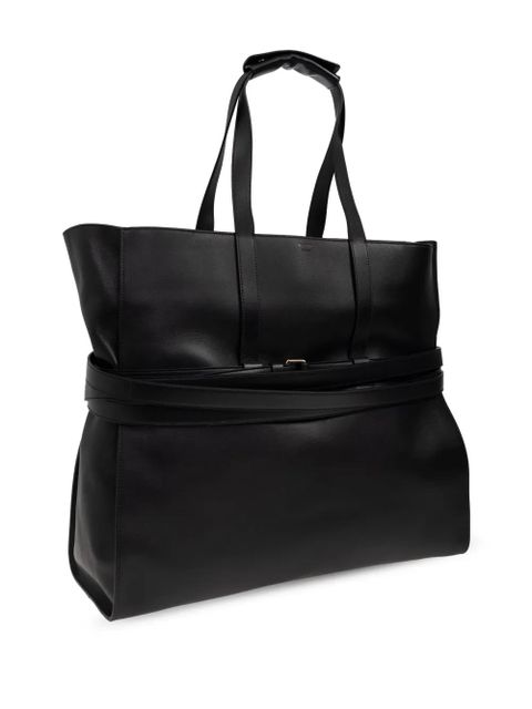 Moschino Tie Me leather tote bag - Black
