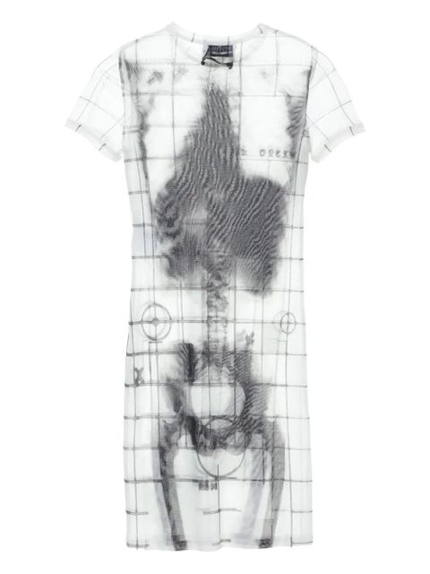 Jean Paul Gaultier Squeletor mini dress - White