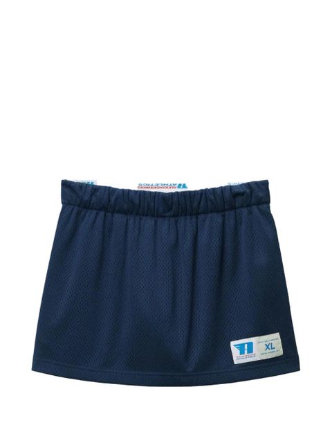 Alexander Wang mesh logo-patch shorts - Blue - zdjęcie produktu nr 1