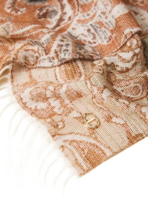 TWINSET paisley-pattern fringed scarf - Brown - zdjęcie produktu nr 2