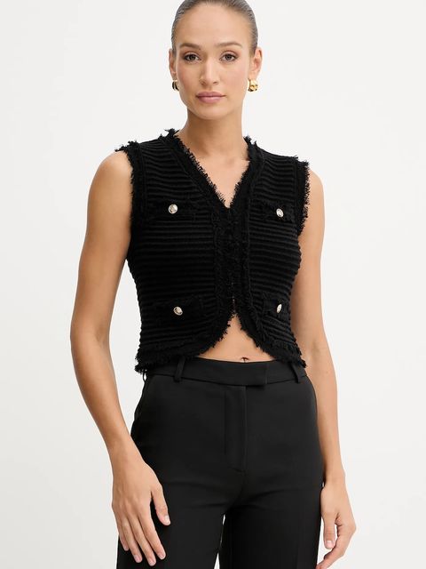 Guess kamizelka MALINA kolor czarny jednorzędowa W5YR58 Z0201 - zdjęcie produktu nr 1