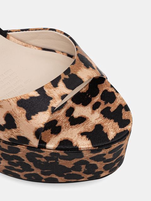 Naked Wolfe sandały Fire kolor brązowy Fire Satin Leopard