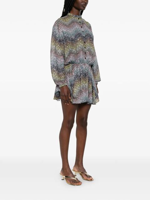 Missoni zigzag sequin-embellished mini dress - Blue