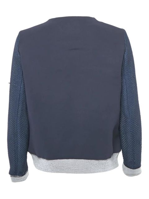 SANDRO pre-owned mesh-sleeves jacket - Blue - zdjęcie produktu nr 2
