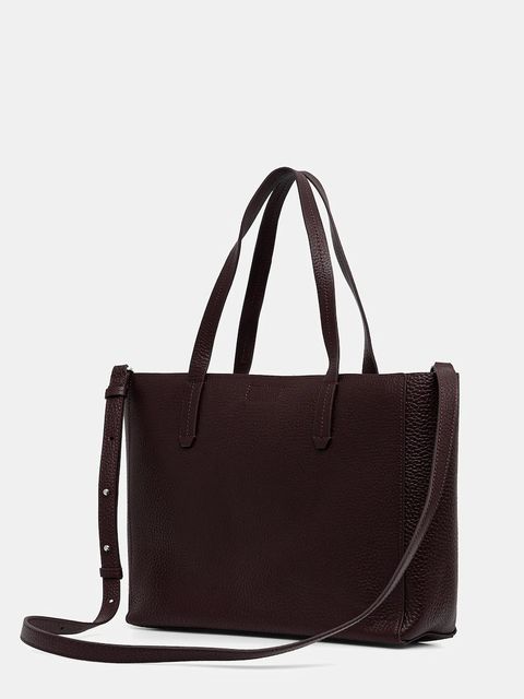 Marc O'Polo torebka skórzana kolor bordowy 5000007742 - zdjęcie produktu nr 2