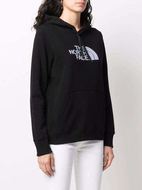 The North Face embroidered-logo drawstring hoodie - Black