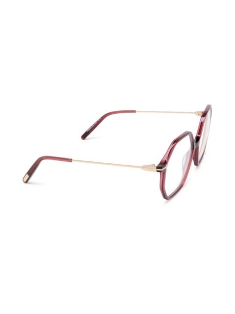 TOM FORD Eyewear geometric frame glasses - Red - zdjęcie produktu nr 2