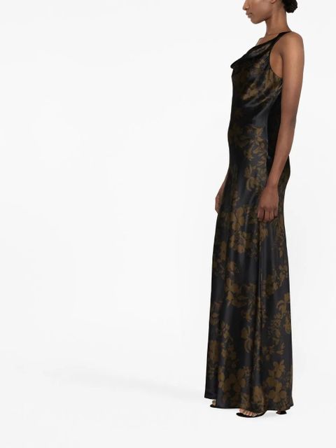 Reformation Annabelle silk gown - Black