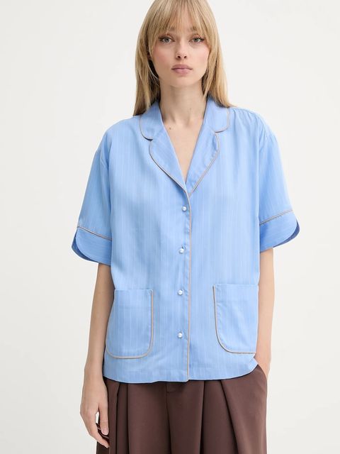 MUNTHE koszula z domieszką lnu USHI - zdjęcie produktu nr 2