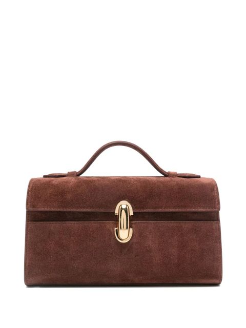 Savette top-handle clasp tote bag - Brown - zdjęcie produktu nr 1