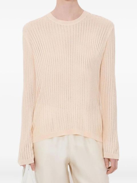LouLou de Saison Hedora semi-sheer ribbed jumper - Pink