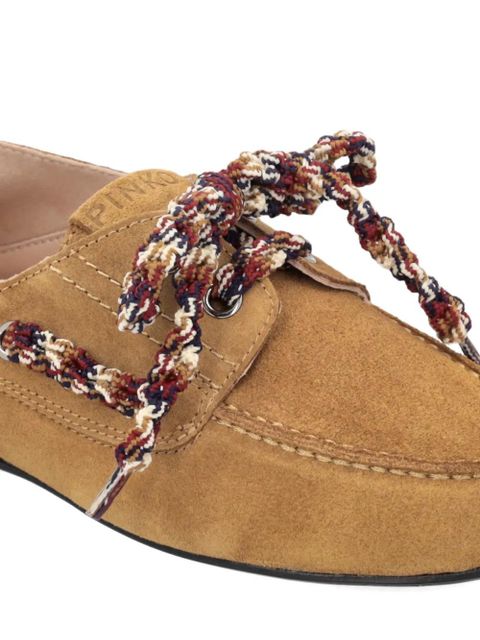 PINKO braided-tie loafers - Brown