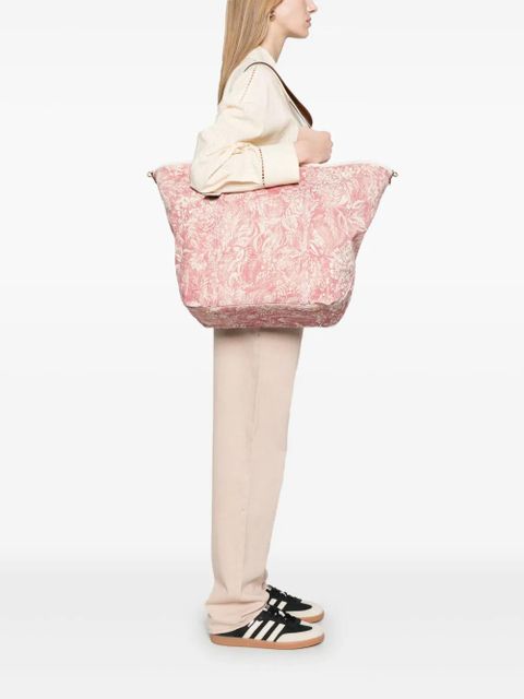 Golden Goose toile de jouy-print canvas tote bag - Red