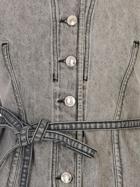 Sportmax belted buttoned top - Grey