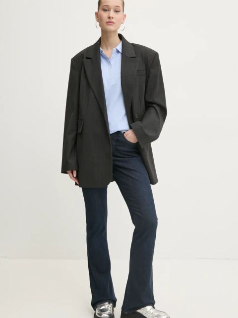 Guess Jeans polo damski kolor niebieski W5RP47 KARS2