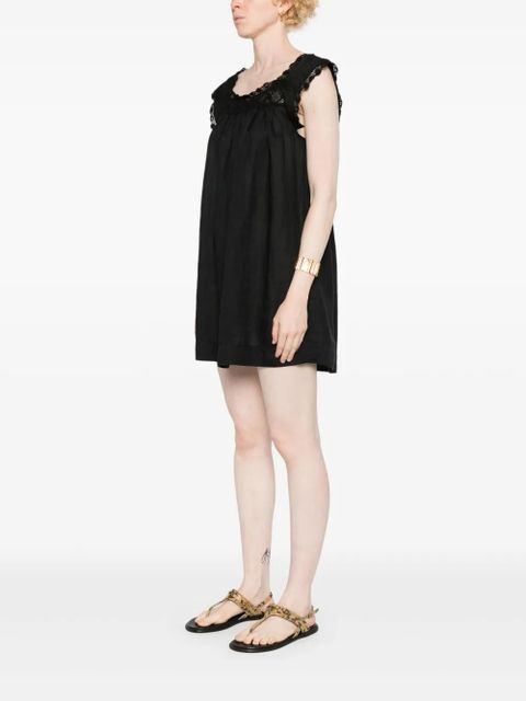 DÔEN Almadia lace-trim dress - Black
