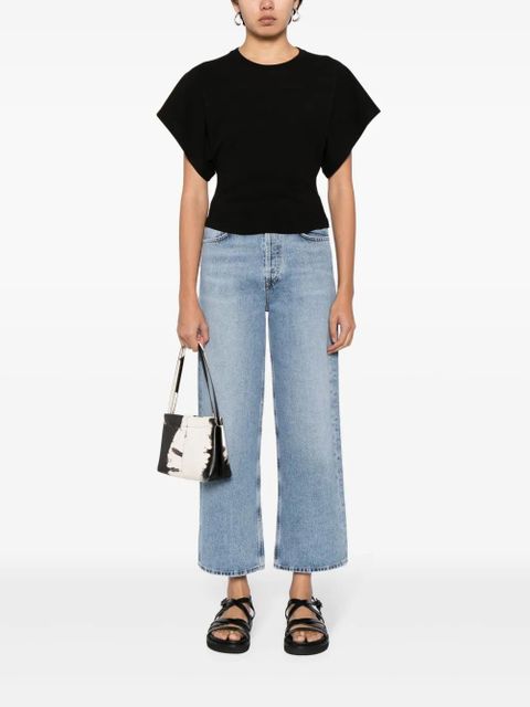 AGOLDE Ren Jean high-rise cropped jeans - Blue