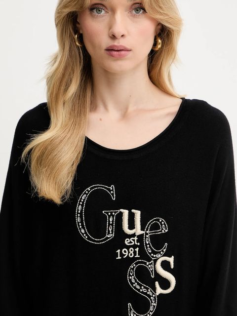 Guess sweter KASSIDY damski kolor czarny lekki W5YR22 Z2NQ2