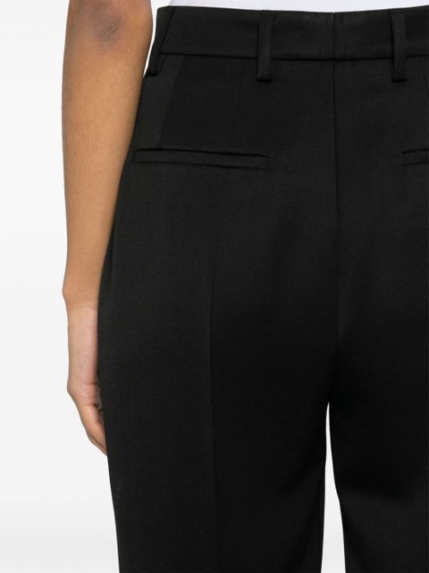 Prada pressed-crease tapered-leg trousers - Black