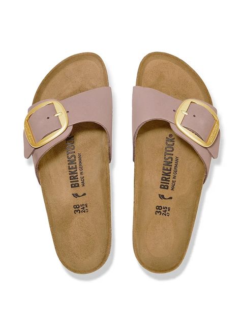 Birkenstock klapki Madrid Big Buckle LENB Faded Purple damskie kolor fioletowy 1030517