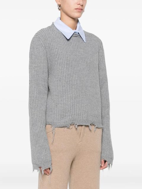 SOLOTRE ribbed-knit sweater - Grey