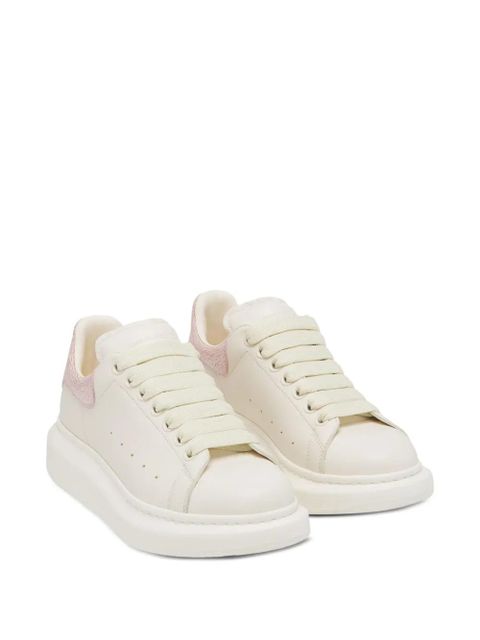 Alexander McQueen Oversized leather panelled sneakers - White