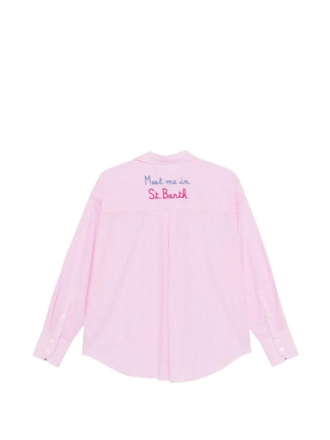 MC2 Saint Barth striped embroidered shirt - Pink - zdjęcie produktu nr 2