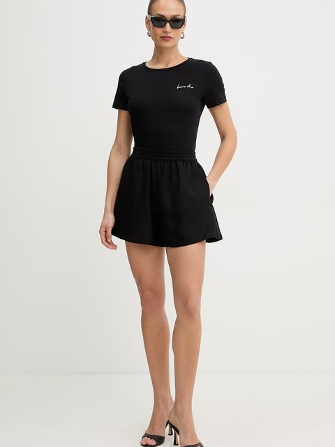 BOSS Orange szorty damskie z lnem C Tallan - zdjęcie produktu nr 1