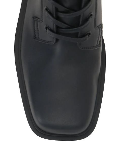 Gianvito Rossi embroidered-logo leather boots - Black